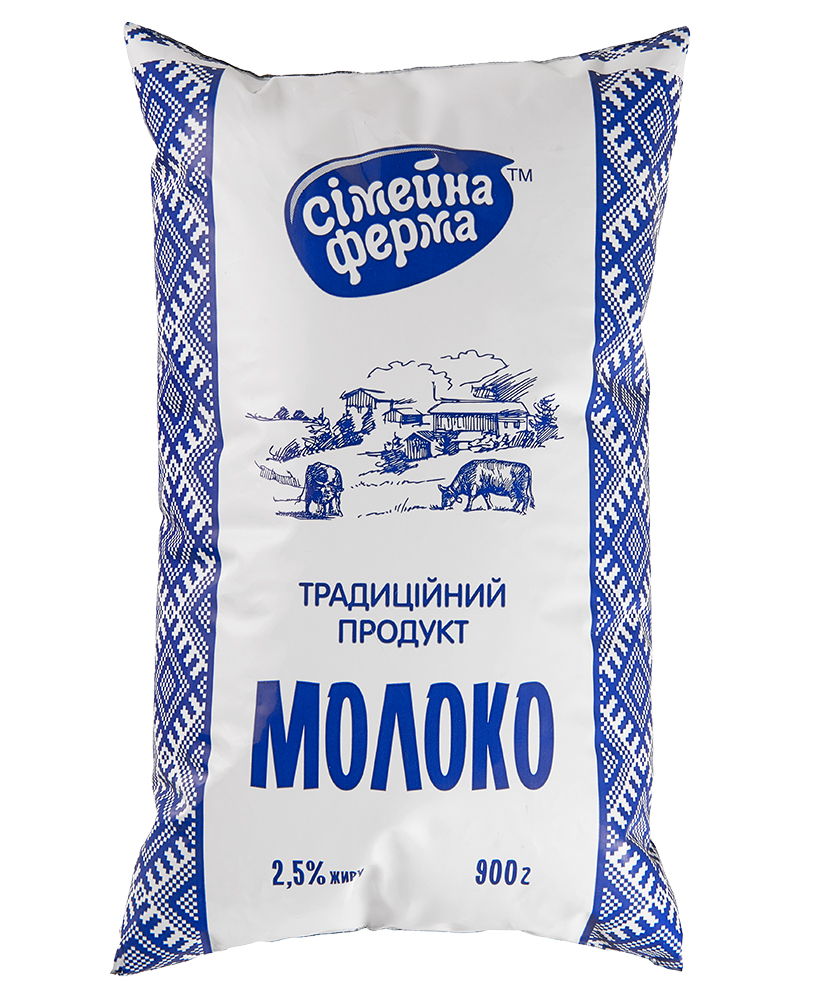 Молоко коров'яче питне пастеризоване 2,5% жиру Сімейна ферма